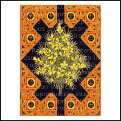 Carte calendrier celtique des arbres: Ohn-l'ajonc
