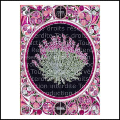 Carte calendrier celtique des arbres: Ur-la bruyère Solstice d'été