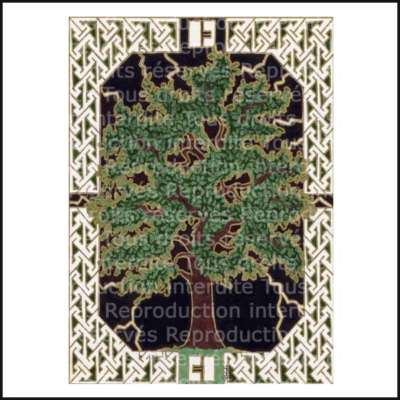 Carte calendrier celtique des arbres: Duir-le chêne