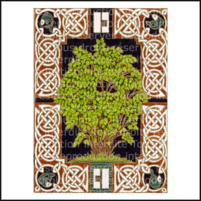 Carte calendrier celtique des arbres: Coll-le noisetier