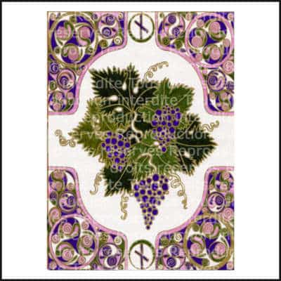 Carte calendrier celtique des arbres: Muin-la vigne