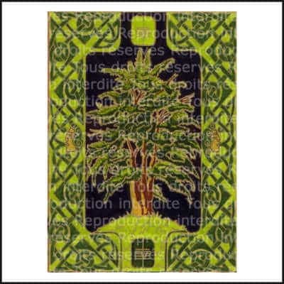Carte calendrier celtique des arbres: Ioho-l'if Veille du solstice d'hiver