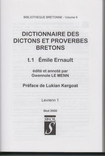 Dictons et proverbes - Emile Ernault